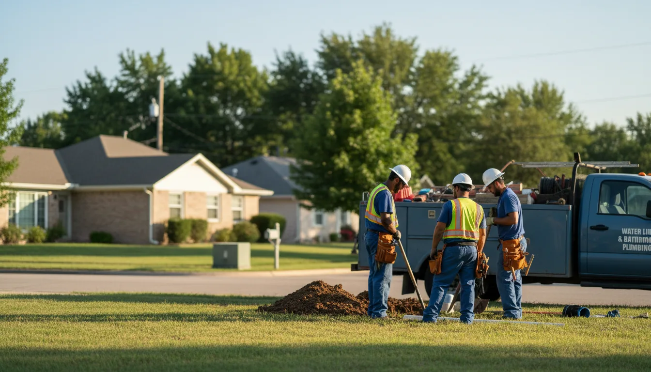 Residential water line and bathroom plumbing service in Presidio, TX